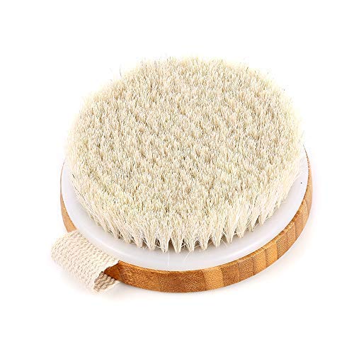 Veahom Soft Body Brush for Drying Brushing, Natural Bristle, Remove Dead Skin, Clean lymphatic system, Stimulates Blood Circulation, Dense and Soft Brush Suitable for Women and Adults Sensitive Skin