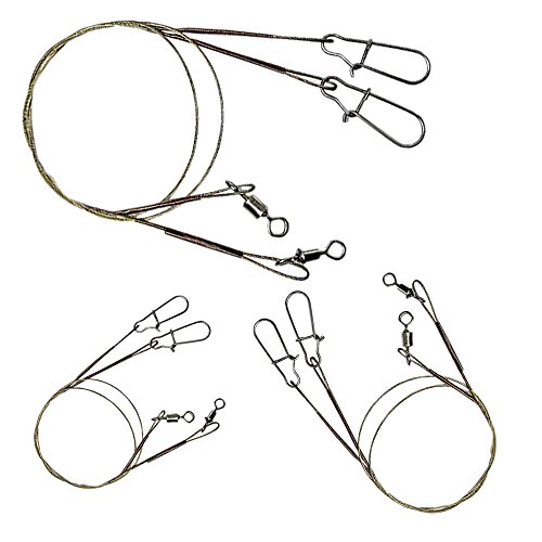 Stahlvorfach Set 6 STK Stahlvorfächer 1x19 mit Wirbel zum Spinnfischen