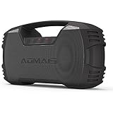 AOMAIS GO Bluetooth Speakers,Waterproof Portable Indoor/Outdoor 30W Wireless Stereo Pairing Booming Bass Speaker,30-Hour Playtime with 8800mAh Power Bank,Durable for Pool Party,Beach,Camping(Black)