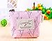 Calico Fabric Portable Purse Pouch Bag,Zipper Enclosure and Durable Exterior,a Lightweight Universal Carrying case for Lipstick Coins Cash Credit Card Headset USB Charger Cable Keys (Pink)