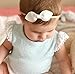 California Tot Rabbit Ears Faux Leather Bow–Super Stretch Nylon Headbands for Baby Toddler Girls, Set of 4 (Desert Bloom)