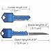 VIOLET JEWELLERY 2 Pack Folding Knife Keychain, Folding Pocket Knife With Durable Brass Key Rings (Blue)