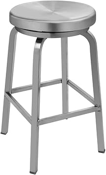 Amazon Com Irica Stainless Steel Swivel Round Seat Backless