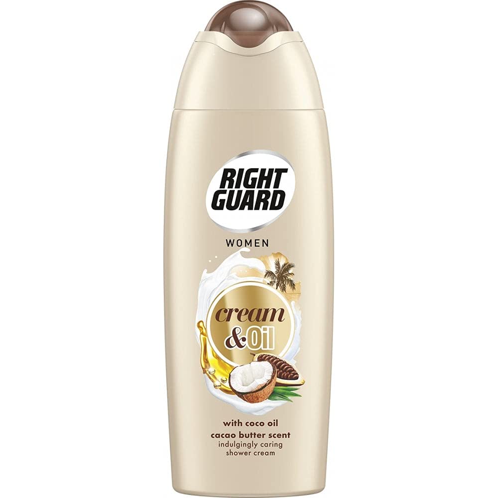 Right Guard Shower Women Cream + Oil Cacao Butter, 250 ml (Pack of 1)