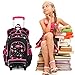 Rolling Backpack for Girls, COOFIT Backpack with Wheeled for Girls Laptop Backpack with Wheeled Roller Backpack