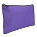 DALIX Bank Bags Money Pouch Secur Deposit Utility Zipper Coin Bag Purple 2 Pack