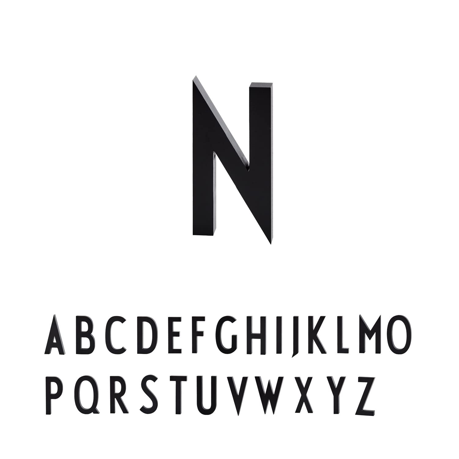Design Letters Exclusive Aluminium House Letters - Black (A-Z), 30202000N