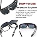 WELUK Fit Over Glasses Sunglasses with Polarized Flip up Lenses Wear Over Prescription Glasses