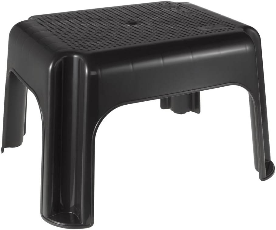 Keeeper Step-Stool, TÜV Tested Quality and Safety, Sturdy Plastic (PP), 36.5 x 30 x 24 cm, Graphite