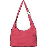 Thread Wallets Slouchy Bag for Women & Men - Crescent Sling Bag with Adjustable Strap and Zip Pocket, Unstructured & Foldable (Rose Water, Regular)