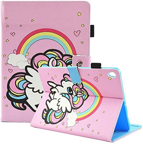 STGA Folio Case for Apple iPad Pro 11 inch (2018 Release) - Slim Fit Folding Stand Protective Cover with Auto Wake/Sleep, Card Slots and Photo Holder for iPad Pro 11" 2018, Rainbow Unicorn