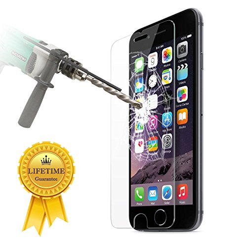 Besgoods iPhone 6 screen protector, [ Tempered Glass ] Screen Protector Guard Cover Skin Ultra-Clear Highest Quality Premium Anti-Scratch Anti-Fingerprint Anti-glare Bubble-free for iPhone 6 4.7
