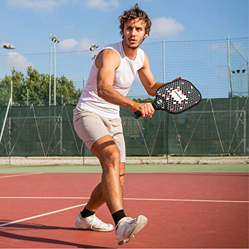 OIOSEN Graphite 1.0 USAPA Approved Pickleball Paddle - Polypropylene Honeycomb Core and Graphite Carbon Fiber Face with Portable Paddles Cover Case