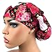 Hearts Surgical Scrub Hat Valentines Euro Bouffant Adjustable Cap