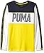 PUMA Boys' Big Block Long Sleeve Top, Cyber Yellow, Medium (10/12)