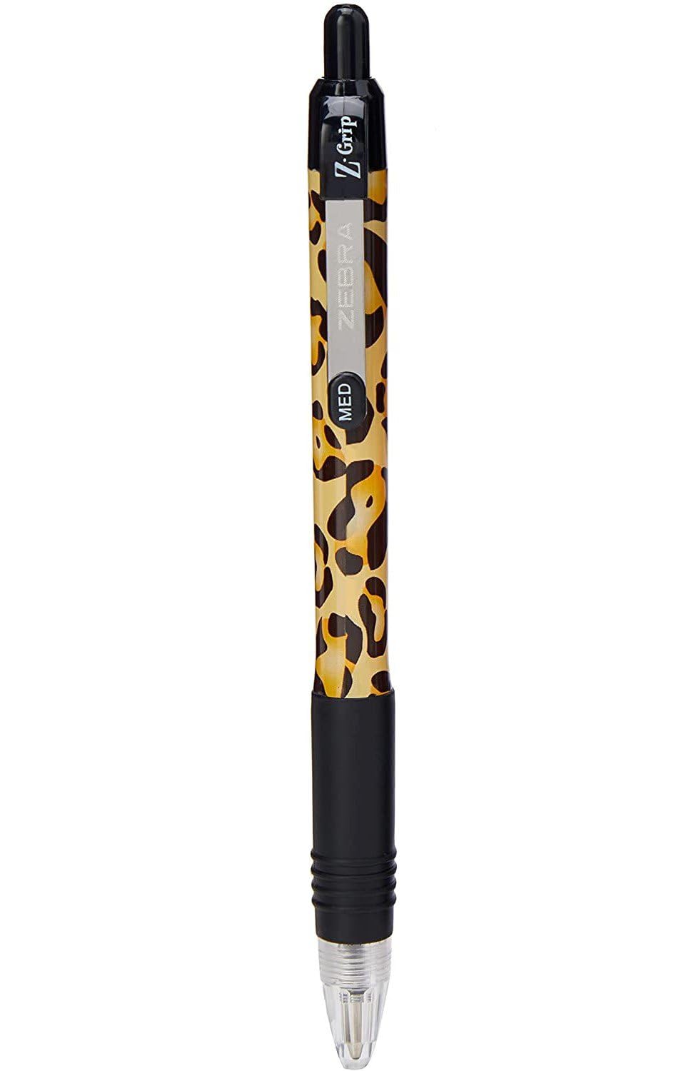 Zebra Z-Grip Funky Ballpoint Pen Pack of 12 Cheetah Print