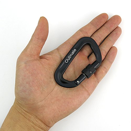 Outmate Hammock Carabiner Clip,12kN 7075 Aluminium Alloy Carabiners