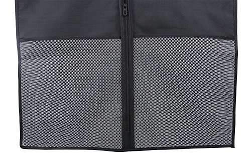 Kernorv 43" Breathable Dust-proof Garment Bags, Suit Bag with Clear Window, Garment Bags for Storage or Travel, Garment Bag Covers for Luggage, Suits, Coats, Jackets or Dresses, Set of 3 (Black)