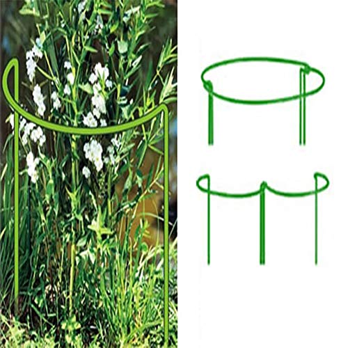 cozyou 2-Pack Half Round Garden Plant Support Ring Hoop, 7.9" Wide x 13.8" High