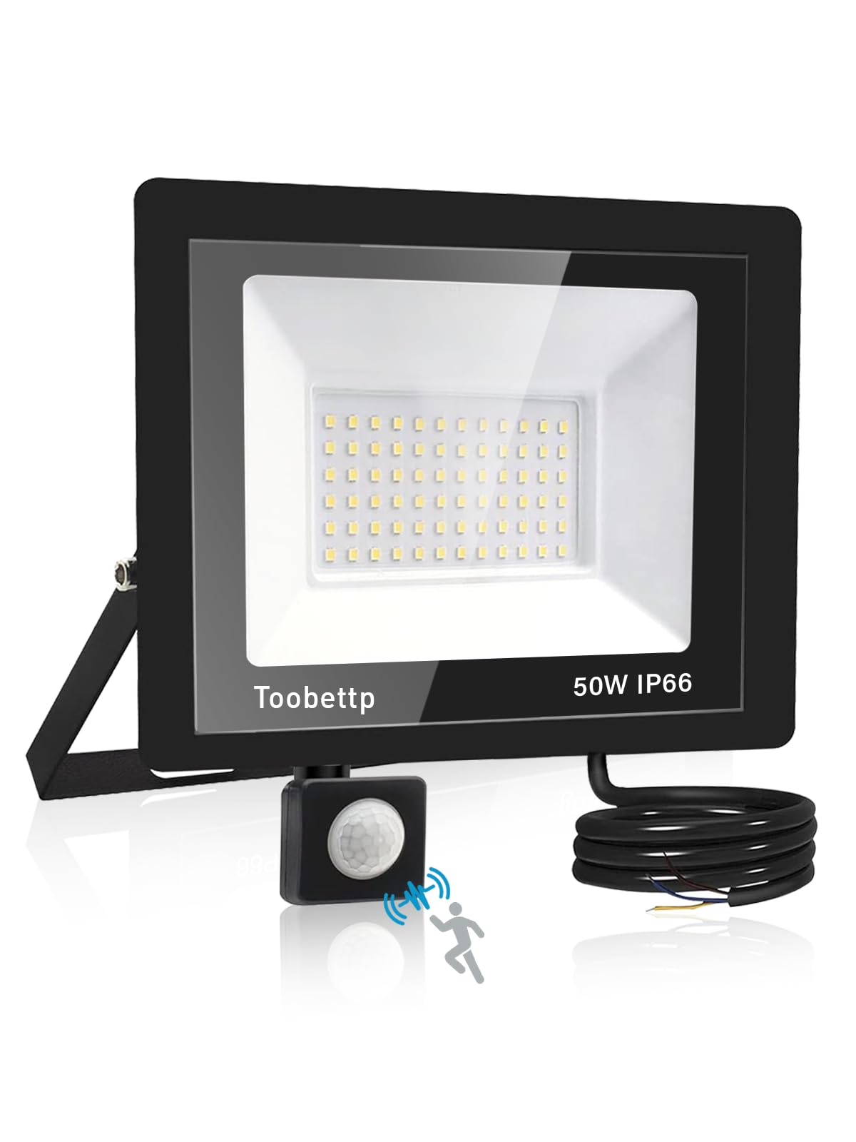 Security Lights Outdoor Motion Sensor, 50W Floodlights with Sensor 5000LM Cold White 6500K Daylight IP66 Waterproof Outdoor Led Light with Motion Sensor for Garden, Garage, Backyard, Courtyard — image 1