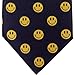 Retreez Happy Smiley Face Emoticon Woven Microfiber Men's Tie - Navy Blue