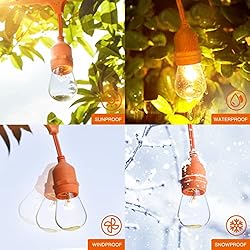 addlon 96 FT (2x48FT) Outdoor String Lights