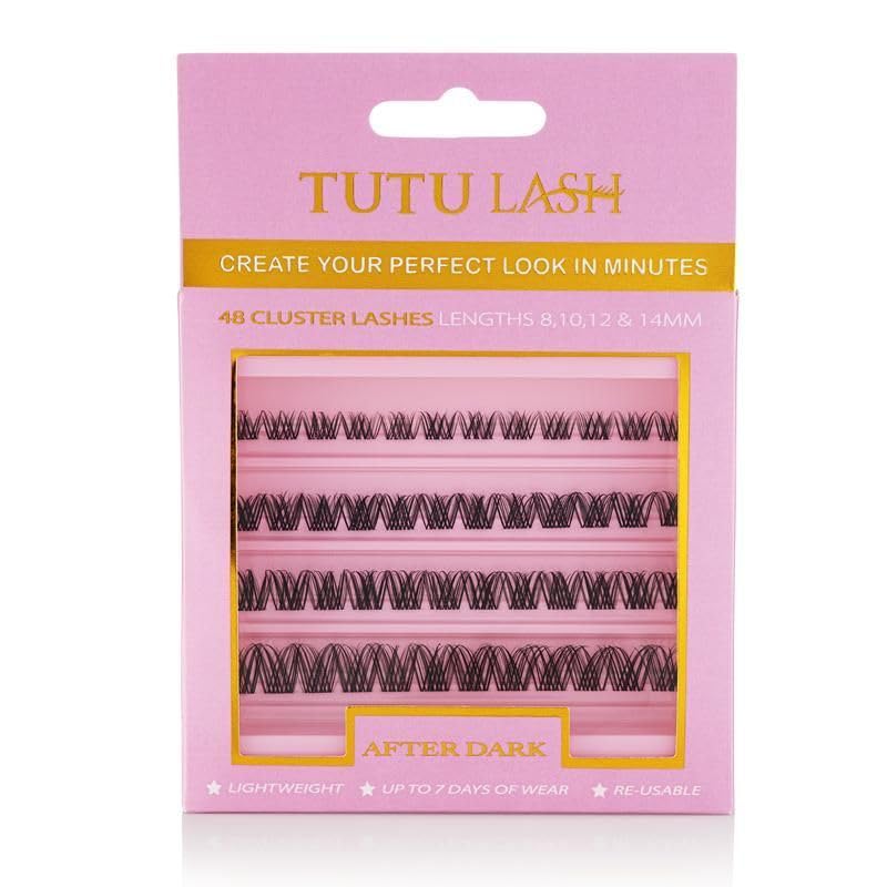 TUTU LASH DIY Cluster Lashes AFTER DARK 48 x cluster lashes self application easy to apply lashes lash cluster box re-usable vegan (After Dark Cluster Lash Box)