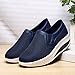 L LOUBIT Women Wedge Shoes Breathable Mesh Platform Sneakers Slip On Comfort Tennis Walking Shoes 1608 Blue 41