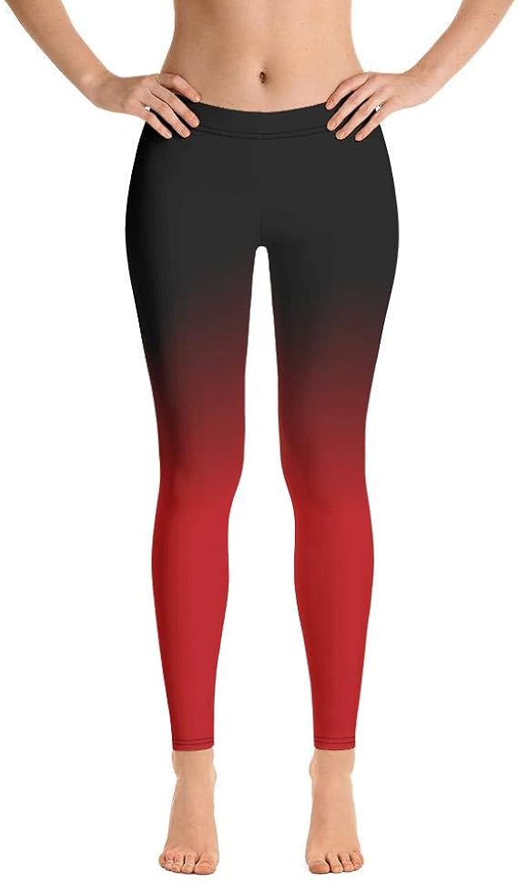 red yoga tights