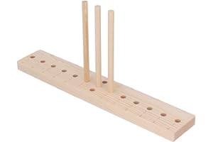 HEEPDD Bow Maker Tool for Ribbon Crafts, Oak Wood, Long Stick Design, Lightweight Portable DIY Maker for Wreaths, Hair Bows