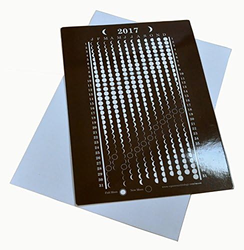 2017 Moon Phase Calendar Fridge Magnet &amp; Gift Card