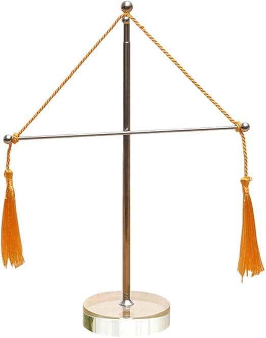 VOSAREA Telescopic Table Flag Pole Holder with Desk Base Decorative Flag Stand for Women Men M