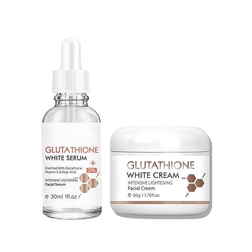 Glutathione Face Serum & Glutathione Cream Hydrating Moisturizing  Brightening Skin Reduces Fine Lines & Wrinkles, Heals, and Repairs Skin for  Day and Night Use (serum+cream) in Kenya