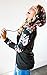 Angashion Women Hoodies-Tops- Floral Printed Long Sleeve Pocket Drawstring Sweatshirt with Pocket