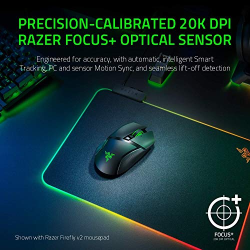 Razer Basilisk Ultimate HyperSpeed Wireless Gaming Mouse w/ Charging Dock 20K DPI Optical Sensor - Chroma RGB - 11 Programmable Buttons - 100 Hr Battery - Classic Black (Renewed)