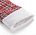 SANNO 16 inch 6 pcs Christmas Stockings,Plaid Red Tartan Stocking Craft Socks with Traditional Snowflake Design,Bulk Gifts Holder Hanging Decoration Holiday Ornament