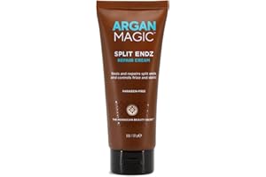 Argan Magic Split Endz Cream - Instantly Binds Frayed and Separated Ends While Preventing Future Breakage | Controls Frizz | Made in USA, Paraben Free, Cruelty Free (6 oz)