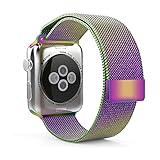 Blesihu Watch Band for Apple Watch Series 2 Series 1,Stainless Steel Magnetic Closure Clasp Milanese Loop Mesh Band for Apple Watch Sport