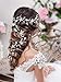 Catery Flower Bride Wedding Headband Silver Crystal Pearl Hair Vine Braid Headpiece Bridal Hair Accessories for Women (40CM) (A Silver)