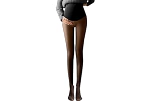 Maternity Warm Opaque Tights for Pregnancy Solid Fleece-Lined Thermo Leggings Comfortable Stretch Pantyhose