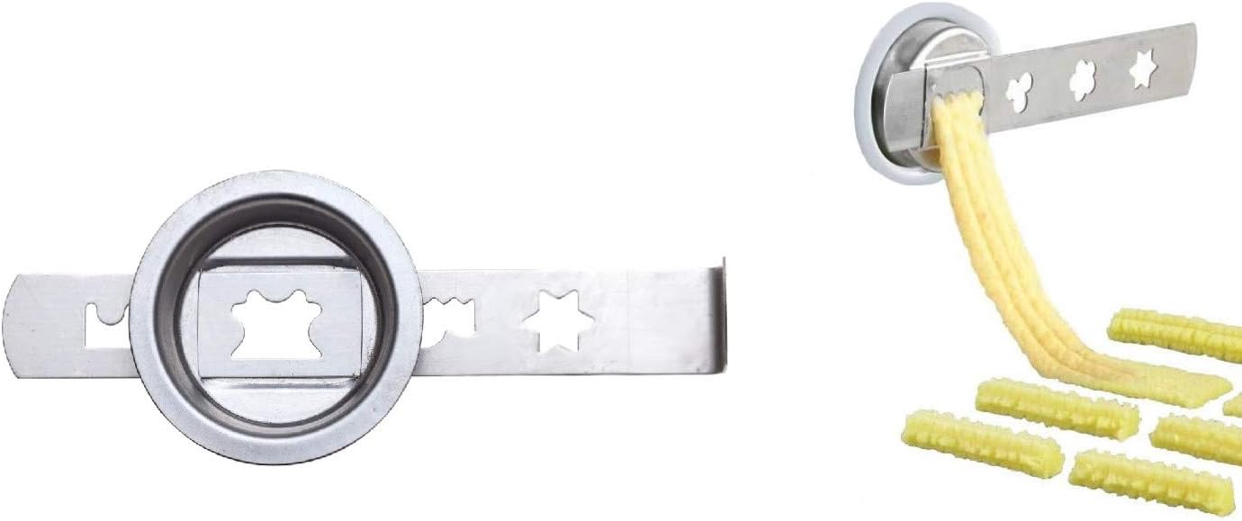 Tredoni Long/Elongated Biscuits Cookie Maker Schablone/Bar ~2 inch (5cm) Meat Mincer Attachment, 4 Patterns Churros Dough Pastry Maker