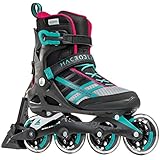 Rollerblade Macroblade 84 ABT Women's Adult Fitness Inline Skate, Emerald Green and Cherry, Performance Inline Skates