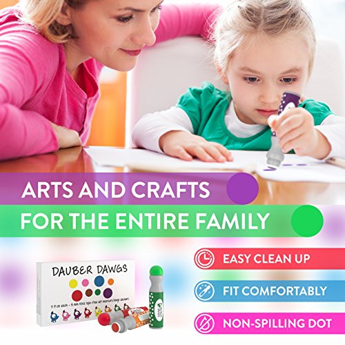 8-pack Washable Dot Markers / Bingo Daubers Dabbers Dauber Dawgs Kids / Toddlers / Preschool / Children Art Supply 3 Pdf Coloring eBooks = 100 Activity Sheets To Do!