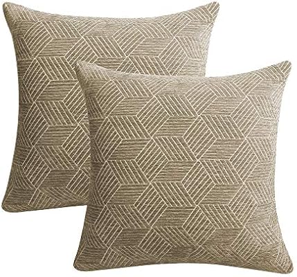 Mrniu Set Of 2 Throw Pillow Covers Coastal Cushions Brown Buy