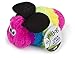 goDog Bugs Bee with Chew Guard Technology Plush Squeaker Dog Toy, Rainbow, Large