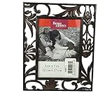 Antique Bronze Jess Metal 5 x 7 Floral Cut Out Picture Frame