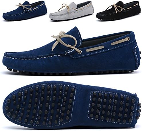 Mens Slip On Shoes Loafers Suede Driving Penny Loafer Moccasins Dress Flats Boat Deck Shoe