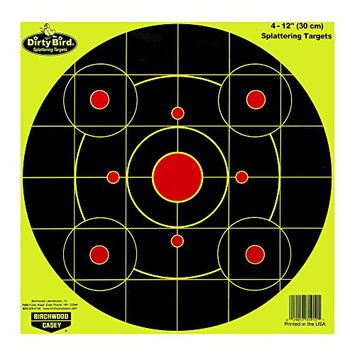 Birchwood Casey Dirty Bird Bull's-Eye Yellow Splattering Targets Practice Shoot…