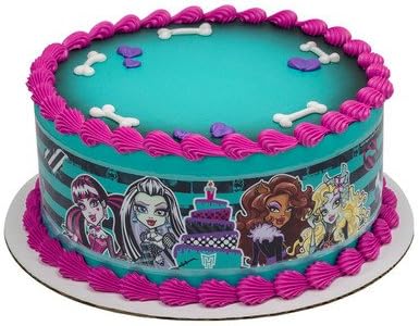 Amazon Com Monster High Cake Strips Licensed Edible Cake Topper