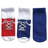 3-Pack Shoe Socks, Blue, 12-24